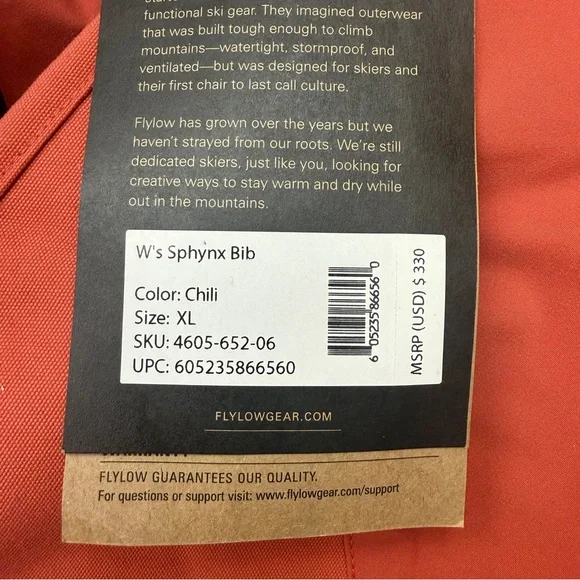 Flylow Foxy Women's Bib Snowboard/ Ski Bib Snowpants - Waterproof, Extra Large - Picture 13 of 13